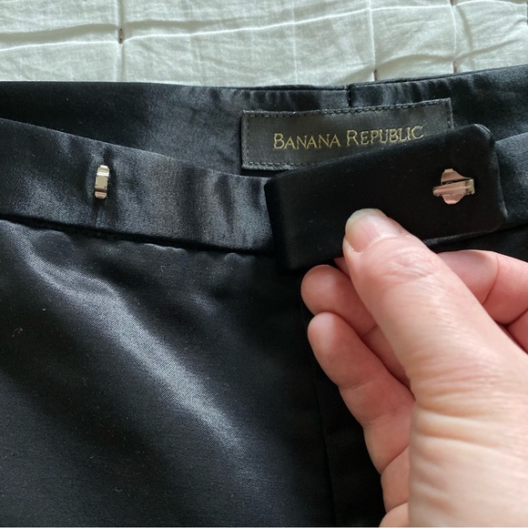 Banana Republic Satiny Black Dress Pant Trouser Size 4 - Picture 5 of 6